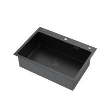 Комплект для кухни ARFEKA ECO AR мойка 700*500 POP-UP, коландер G, дозатор BLACK DECOR