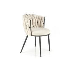 Стул HALMAR K516 светло-бежевый/черный