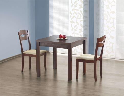 Стол обеденный HALMAR GRACJAN темный орех/темный орех 80-160/80