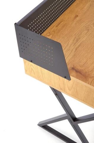 Стол компьютерный HALMAR B43 дуб золотой/черный