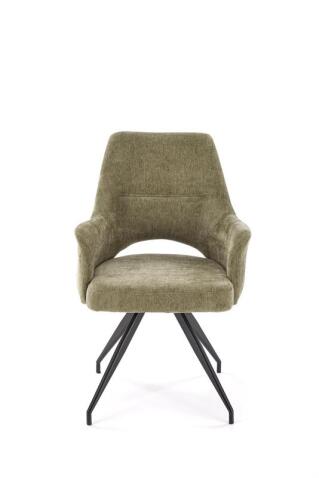 Стул HALMAR K542 оливковый/черный, поворотный