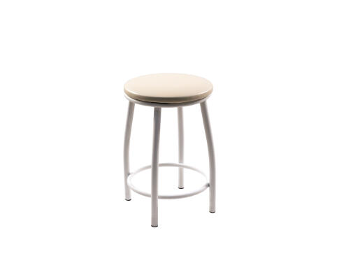 Табурет ВВР Премиум Ваниль/белый, экокожа