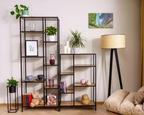 Стеллаж SIGNAL COSTA B дуб/черный