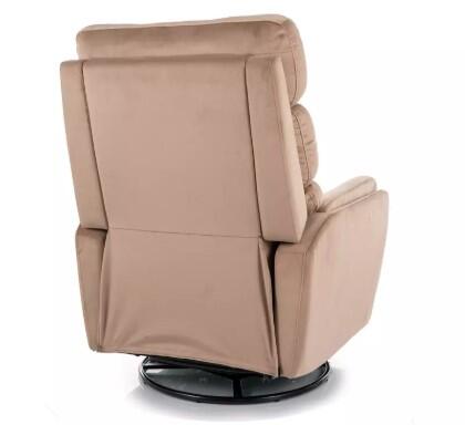 Кресло SIGNAL ARGOS Velvet раскладное, бежевый
