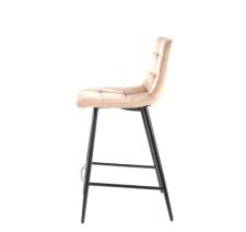 Стул барный SIGNAL CHIC H-2 Velvet Bluvel 28 бежевый/черный мат