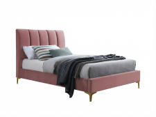 Кровать SIGNAL MIRAGE Velvet tap. 185 античный розовый/золотой, 90/200