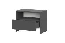 Тумба прикроватная NN Мебель (МС Камелия 1 К) Серия 2 Графит серый