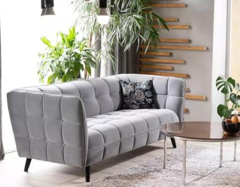 Диван SIGNAL CASTELLO 3 Velvet Bluvel 14 серый/венге