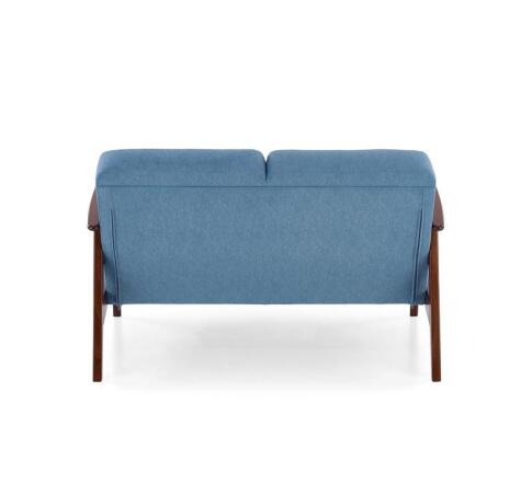 Диван HALMAR MILANO 2S tap. Castel 74 синий/орех