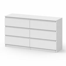 Комод NN Мебель (МС Денвер К) Серия 2 Белый, 6 ящ. (1,38м) SAFE