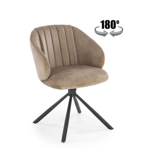 Стул HALMAR K533 капучино/черный, поворотный