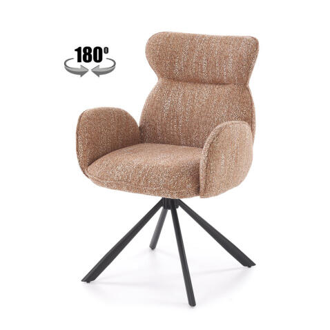 Стул HALMAR K571 корица/черный, поворотный