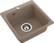 Кухонная мойка GRANFEST SMART SM-430 песочный + сифон