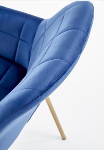 Стул HALMAR K306  синий/золотой