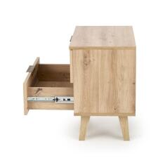 Тумба прикроватная HALMAR BORNEO SN-1 дуб артизан/черный