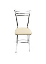 Стул ВВР Трио ваниль/хром, экокожа