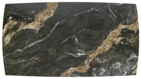 Стол обеденный HALMAR ARMANI черный мрамор/черный 165-241/90