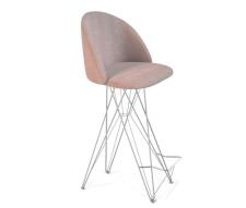 Стул барный Sheffilton SHT-ST35/S66 артикул СТ-301 розовый десерт/хром лак