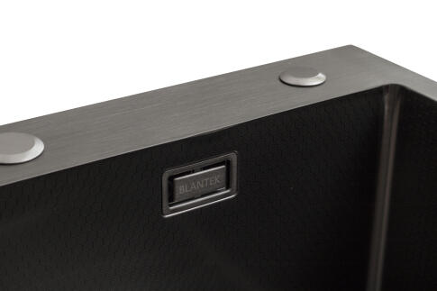 Кухонная мойка из нержавейки BLANTEK LS-5848HN Honeycomb Nano black