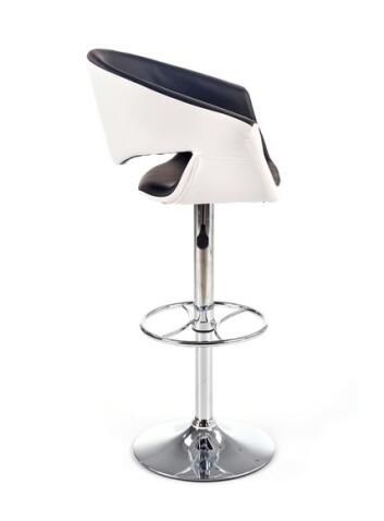 Стул барный HALMAR H46 черно-белый/хром