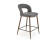 Стул барный HALMAR H114 серый/ореховый