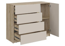 Комод МК Стиль БОСТОН КМ-001 ЛДСП дуб крафт серый/кашемир