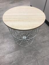 Стол журнальный HALMAR MARIFFA натуральный/белый, 42/41