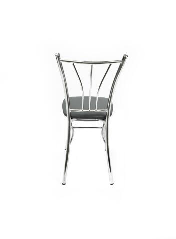 Стул ВВР Трилогия серый/хром, экокожа