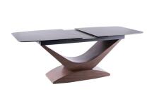 Стол обеденный SIGNAL DOLCE Ceramic эффект серого мрамора/орех 180-240/95