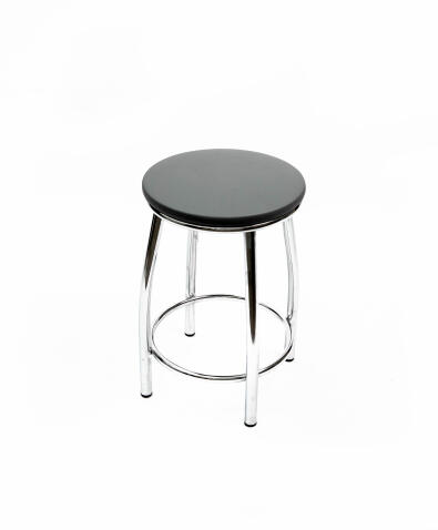 Табурет ВВР Премиум серый/хром, экокожа