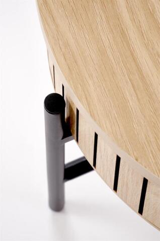 Комплект HALMAR DANTE (2 стола журнальных) натуральный/черный