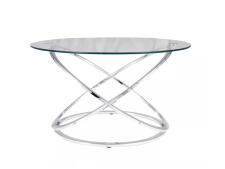 Стол журнальный SIGNAL EOS B прозрачный/хром