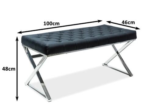 Скамья SIGNAL ONYX черный/хром, 100/46/48