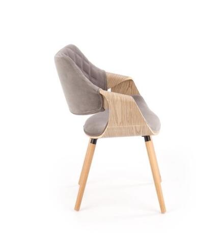 Стул HALMAR K396 серый/дуб светлый