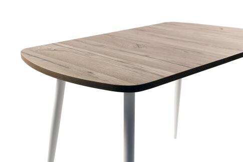 Стол ВВР Пластиковый 110/70 Дуб Кера/Конус Белый