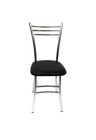 Стул ВВР Трио черный/хром, экокожа