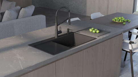 Смеситель для кухни Omoikiri Mikawa 2 Plus-SB-GB графит