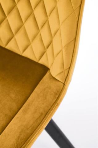 Стул HALMAR K520 горчичный/черный, поворотный