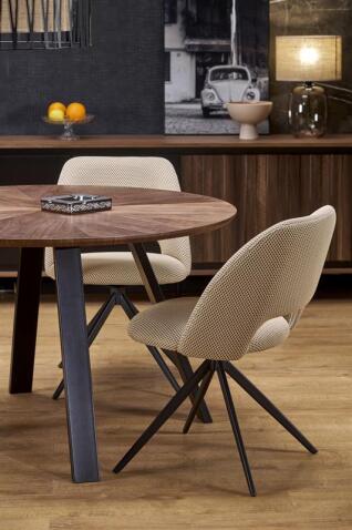 Стол обеденный HALMAR DANILO орех/черный 120