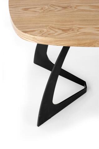 Стол обеденный HALMAR VELDON дуб натуральный/черный 160-200/90