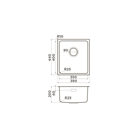 Кухонная мойка из нержавейки Omoikiri Tadzava 39-U/I-GM вороненая сталь 
