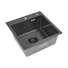 Мойка ARFEKA ECO AR 450*450 BLACK PVD NANO DECOR MILLET GRAINS (настольная)