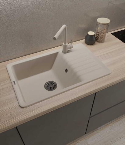 Смеситель для кухни GRANFEST QUARZ Z-5411 белый