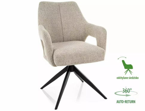 Стул SIGNAL OLSEN Noelle 30 бежевый/черный, поворотный