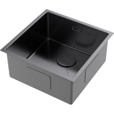 Кухонная мойка из нержавейки Omoikiri Taki 44-U/IF-GM вороненая сталь