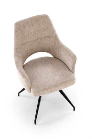 Стул HALMAR K542 бежевый/черный, поворотный