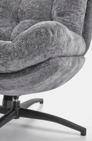 Комплект HALMAR PESTO (кресло+подставка для ног) серый