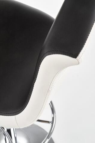 Стул барный HALMAR H46 черно-белый/хром