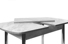 Стол ВВР Раздвижной пластиковый Лавант/Прямое хром, 110-150/70