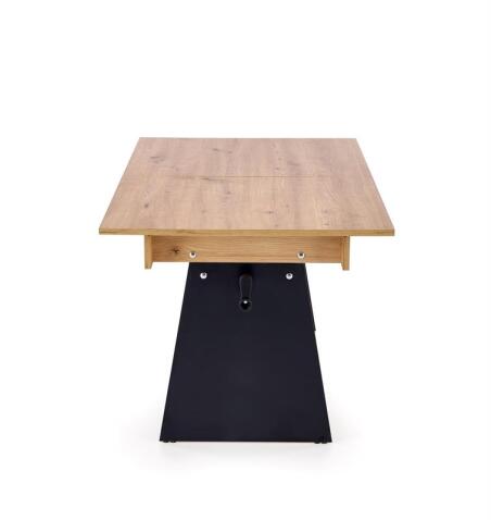 Стол-трансформер HALMAR ERIKA дуб артизан/черный 120-160/70